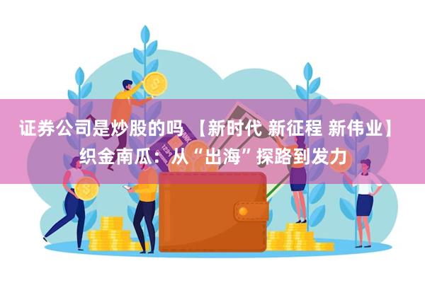 证券公司是炒股的吗 【新时代 新征程 新伟业】 织金南瓜：从“出海”探路到发力