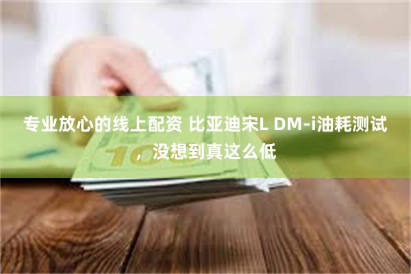 专业放心的线上配资 比亚迪宋L DM-i油耗测试，没想到真这么低