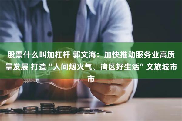 股票什么叫加杠杆 郭文海：加快推动服务业高质量发展 打造“人间烟火气、湾区好生活”文旅城市