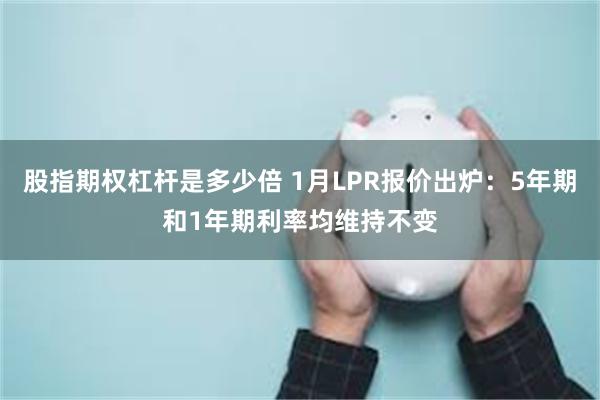 股指期权杠杆是多少倍 1月LPR报价出炉：5年期和1年期利率均维持不变